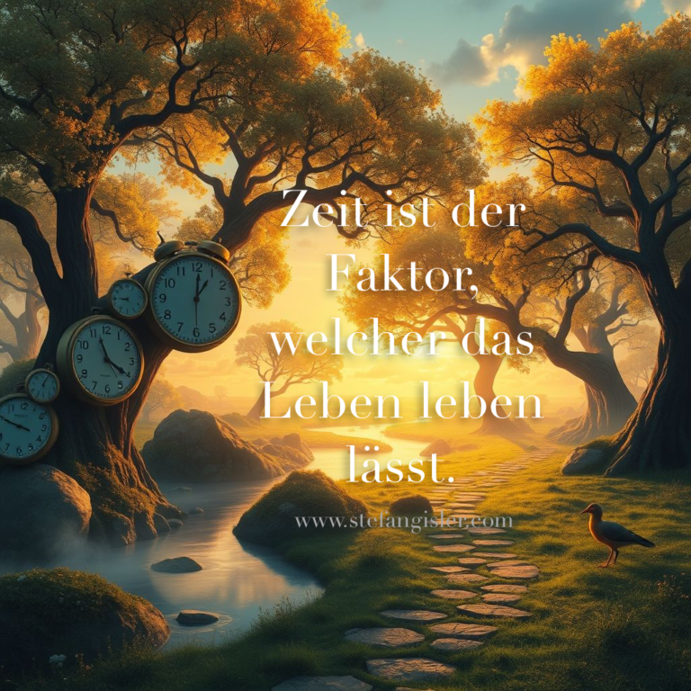 Zeit ist der Faktor, welcher das Leben leben lässt.