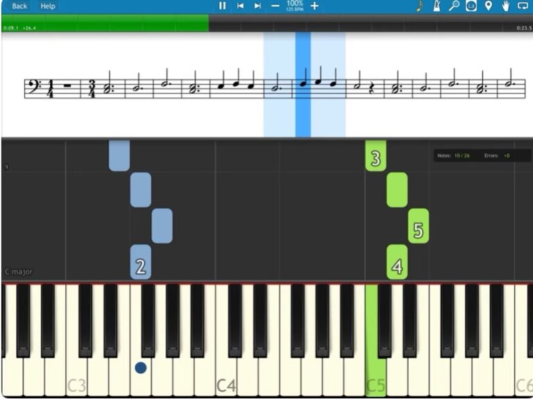 Klavier lernen mit Synthesia