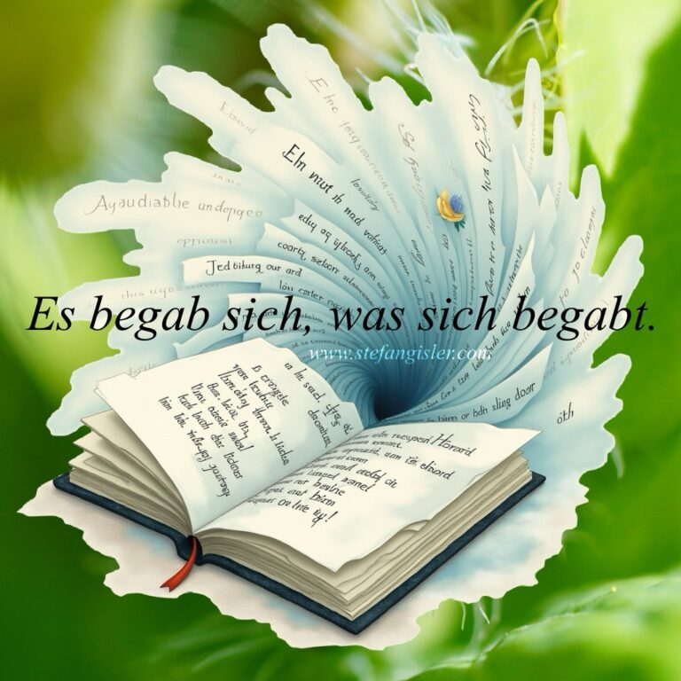 Es begab sich, was es sich begabt.