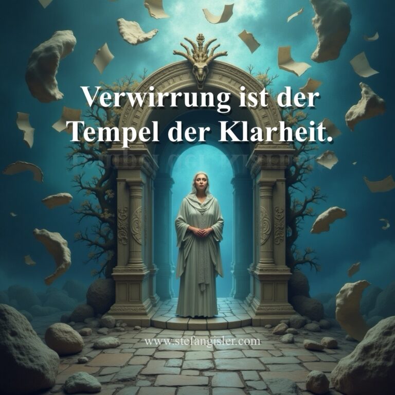 “Verwirrung ist der Tempel der Klarheit.”