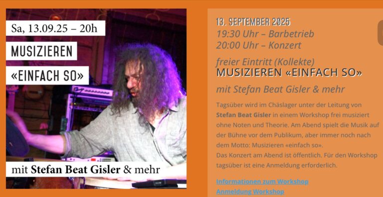Workshop: Musizieren “einfach so”
